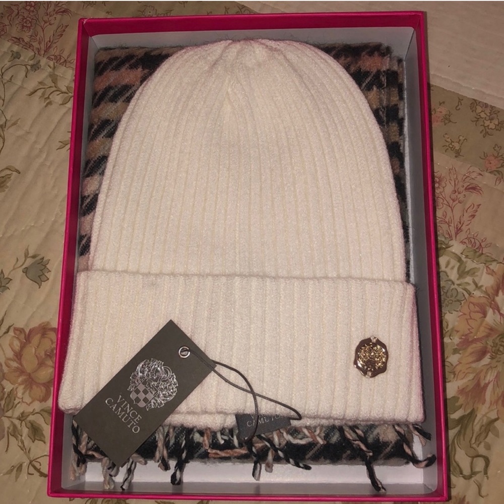 Brand New Vince Camuto Hat and Scarf Set